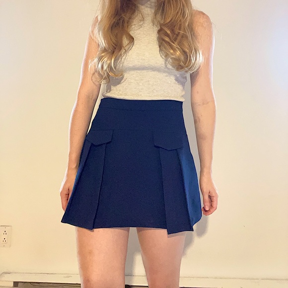 Navy Mini Skirt | Sample piece for small business, Handmade - Picture 1 of 3